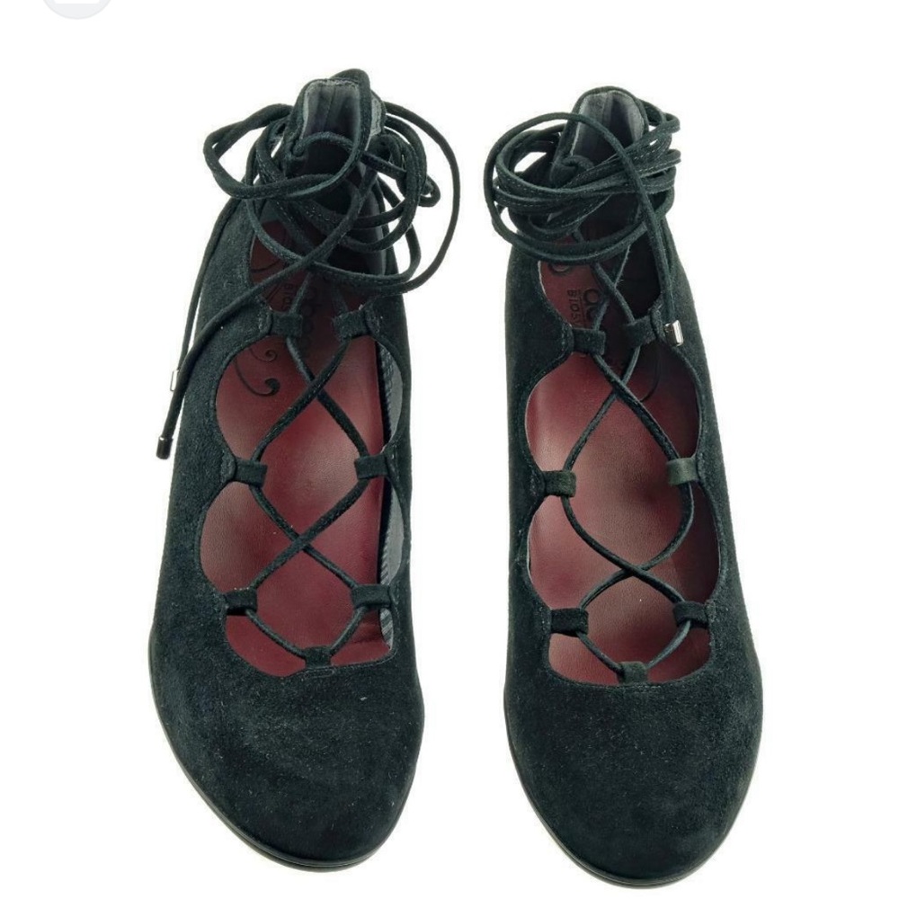 Abeo mary jane lace up block heels 2.5 inch flex leather size 8.5